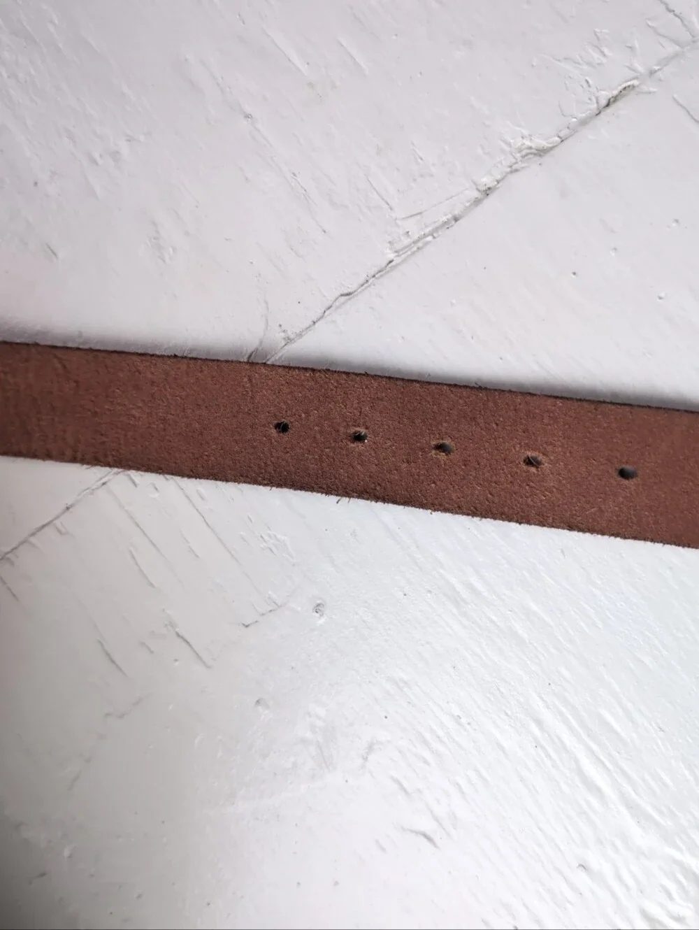 Vintage AE brown real leather belt with silver floral buckle